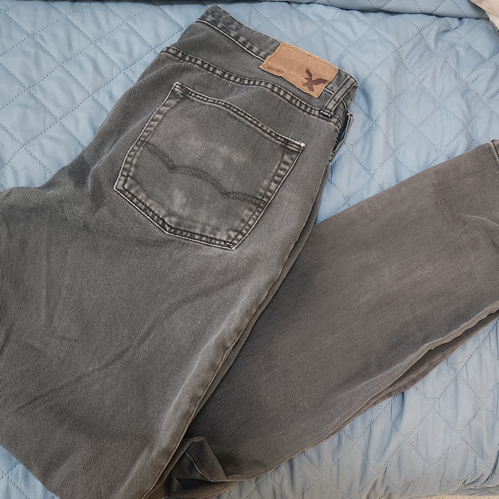 American Eagle Men's Gray Straight Leg Jeans Sz 32x36